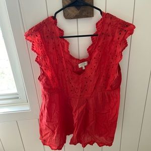 Lucky brand eyelet tank top